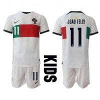 Camisa de Futebol Portugal Joao Felix #11 Equipamento Secundário Infantil Mundo 2022 Manga Curta (+ Calças curtas)